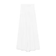 Witte Broek met Plooien Max Mara , White , Dames