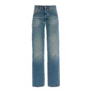 Flared Low-Waisted Denim Jeans MM6 Maison Margiela , Blue , Dames