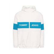 Blok hoodie met borst Tommy Jeans , White , Heren