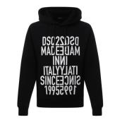 Logo Hoodie voor Heren Dsquared2 , Black , Heren