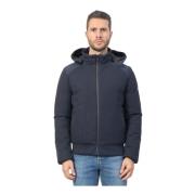 Blauwe Gebreide Softshell Hoodie Jas YES ZEE , Blue , Heren