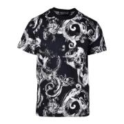 Stijlvolle katoenen T-shirt Versace Jeans Couture , Black , Heren