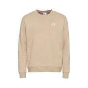 Sportswear Club Fleece Crewneck Sweater Nike , Beige , Heren