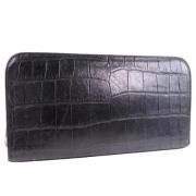 Pre-owned Leather wallets Yves Saint Laurent Vintage , Black , Dames