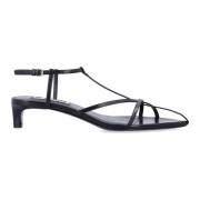 Kooi Kittenhak Sandaal Jil Sander , Black , Dames