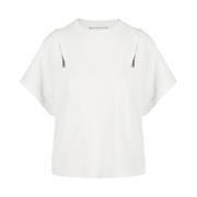 T-shirt met decoratieve ritsen Iceberg , White , Dames