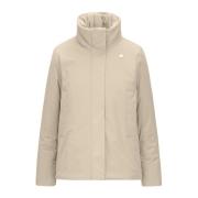 Stijlvolle Parka Jas voor Buitensportavonturen K-Way , Beige , Dames