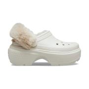 Stomp Gevoerde Klomp Crocs , White , Dames