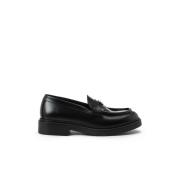 Elegante zwarte leren loafers met logo monogram Iceberg , Black , Dame...