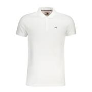 Wit poloshirt met korte mouwen en geborduurd logo Tommy Hilfiger , Whi...