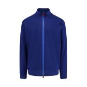 Katoenen sweatshirt met ritssluiting Kiton , Blue , Heren