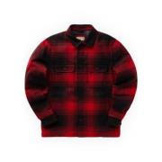 Geruite Overshirt in Alaskawol Woolrich , Red , Heren