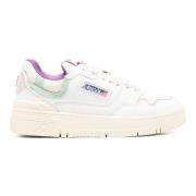 Witte Sneakers met Borduurdetails Autry , White , Dames