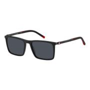 Matte Black/Grey Zonnebril TH 2077/S Tommy Hilfiger , Black , Heren