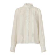 Elegante witte shirt met romantische details Lollys Laundry , White , ...