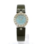 Pre-owned Leather watches Bvlgari Vintage , Blue , Dames