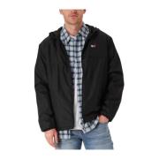 Fleece Gevoerde Chicago Jas Tommy Jeans , Black , Heren