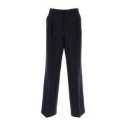 Navy blauwe wollen broek Ami Paris , Black , Heren