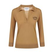 Wollen polotrui met ijsbergborduursel Iceberg , Beige , Dames