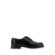 Stijlvolle zwarte leren veterschoenen Salvatore Ferragamo , Black , He...