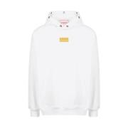 Sweatshirt met capuchon en logo Iceberg , White , Heren