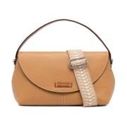 Beige Leren Flap Tas Gianni Chiarini , Beige , Dames