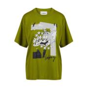 T-shirt met relaxte pasvorm van katoen Iceberg , Green , Dames