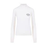 Wollen mock-neck trui met Milano logo Iceberg , White , Dames