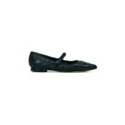 Zwarte Nappa Loafer met Veters Prosperine , Black , Dames