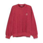 Roze Sweater met Logo Patch Carhartt Wip , Pink , Heren