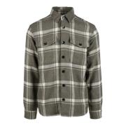 Katoen Wol Blend Shirt Selected Homme , Gray , Heren