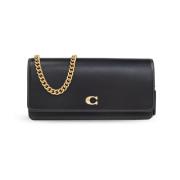 Portemonnee Evie Lang aan een ketting Coach , Black , Dames