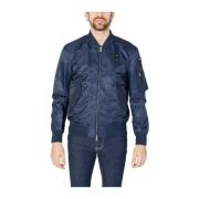 Blauwe Polyamide Jas met Polyester Voering Blauer , Blue , Heren