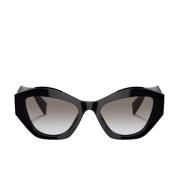 Geometrische Tempel Zonnebril Prada , Black , Dames