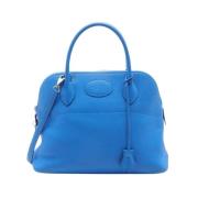 Pre-owned Leather handbags Hermès Vintage , Blue , Dames