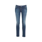 Blauwe Skinny Jeans 'Jennifer' Aw24 Dsquared2 , Blue , Dames