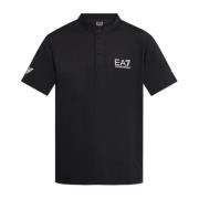 Polo met logo Emporio Armani EA7 , Black , Heren