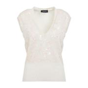 Vanilla Vest Fabiana Filippi , White , Dames