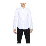 Katoenen Lange Mouw Shirt Lente/Zomer Collectie Gianni Lupo , White , ...