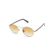 Kanaka SUN Gold Dark Green Sunglasses Moscot , Yellow , Unisex