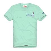 Blauwe T-shirts en Polos MC2 Saint Barth , Blue , Heren