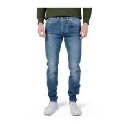 Slimme katoenen jeans met elastaan GAS , Blue , Heren