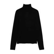 Luxe Cashmere Gebreide Kleding in Kleur 002 Max Mara , Black , Dames