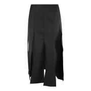 Zwarte Ruwe Stof Gepaneelde Midi Rok Comme des Garçons , Black , Dames