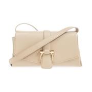 Leren schoudertas Salvatore Ferragamo , Beige , Dames