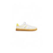 Suede Lace-Up Sneakers Dames Collectie Tommy Hilfiger , Yellow , Dames