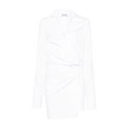 Witte Plunge Style Jurk The Attico , White , Dames