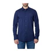 Katoenen Lange Mouw Shirt Lente/Zomer Tommy Jeans , Blue , Heren