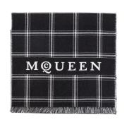 Wollen sjaal Alexander McQueen , Black , Heren