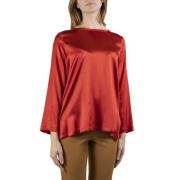 Zijden Shirt Aw24 Collectie Maliparmi , Red , Dames